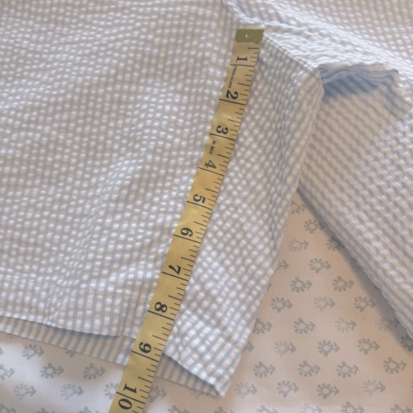 Lands' End Blue and White Seersucker Striped Bermuda Size 22 Shorts - Picture 5 of 7